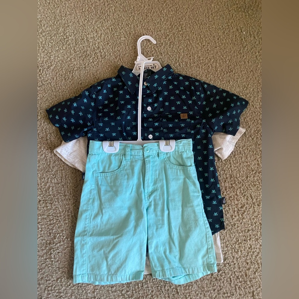 American Hawk Boys Shorts 3 pieces Set Size 6